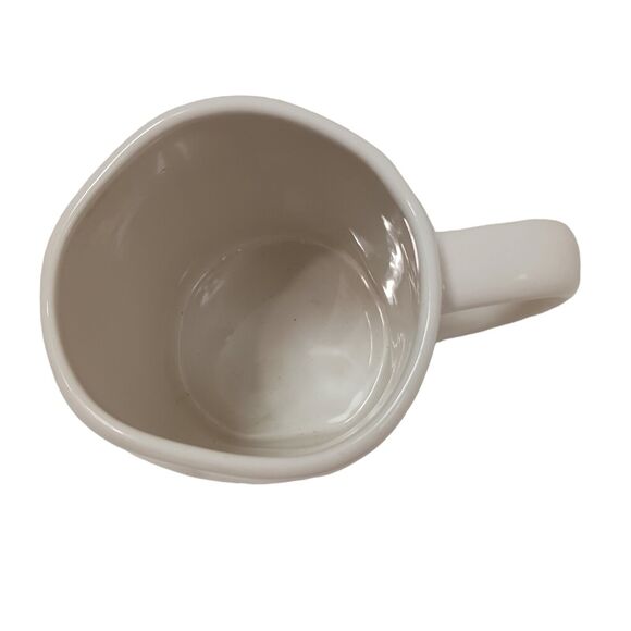 Rae Dunn Oversized Cup " NICE " Coffee Mug Tea WHITE Farmhouse Oversized Artsy - Picture 3 of 13